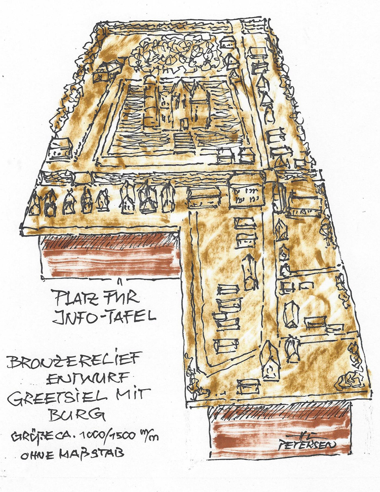 geplantes Bronzerelief Greetsiel